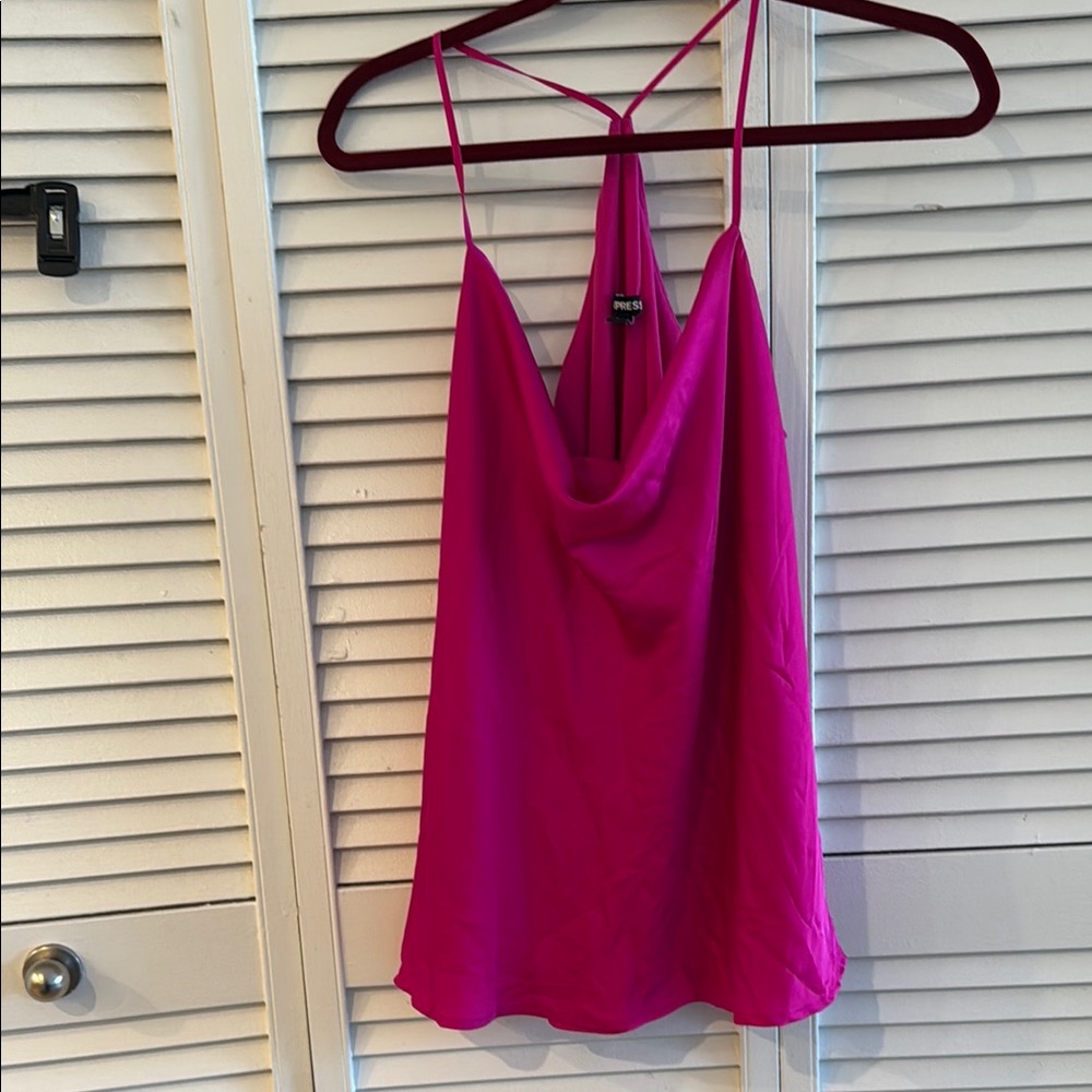 Express Hot Pink Cowl Neck Camisole